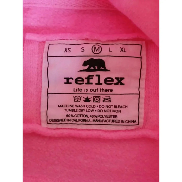 Reflex Life Is Out There Pink  Gray Hoodie Sweatshirt Adult Size Medium - Picture 14 of 14